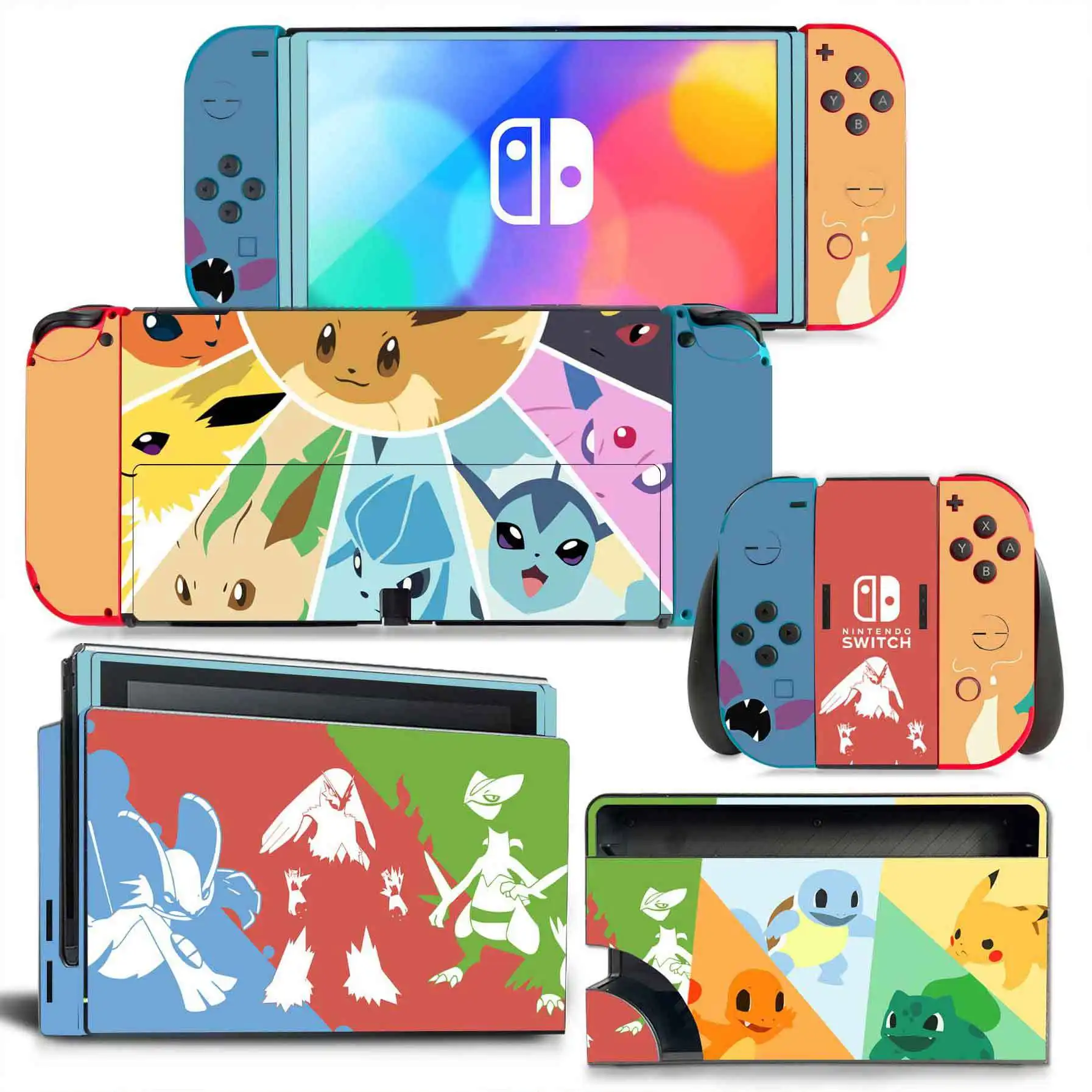 Мультяшный Аниме Покемон Пикачу гэнгар новая наклейка для переключателя Oled