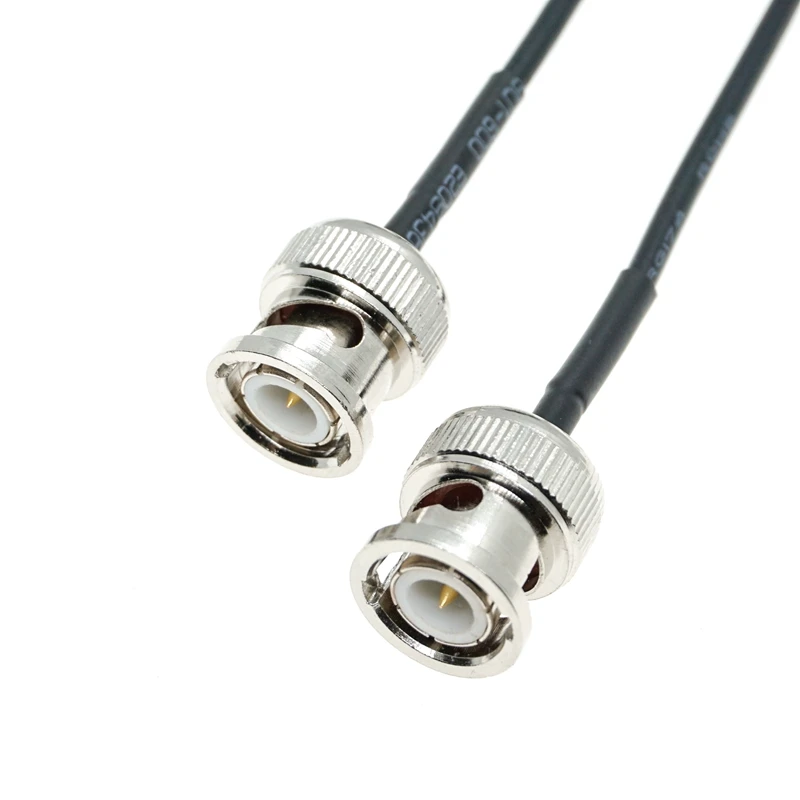 

BNC male Q9 to BNC male plug connector crimp jumper pigtail RG174 cable Choose your length