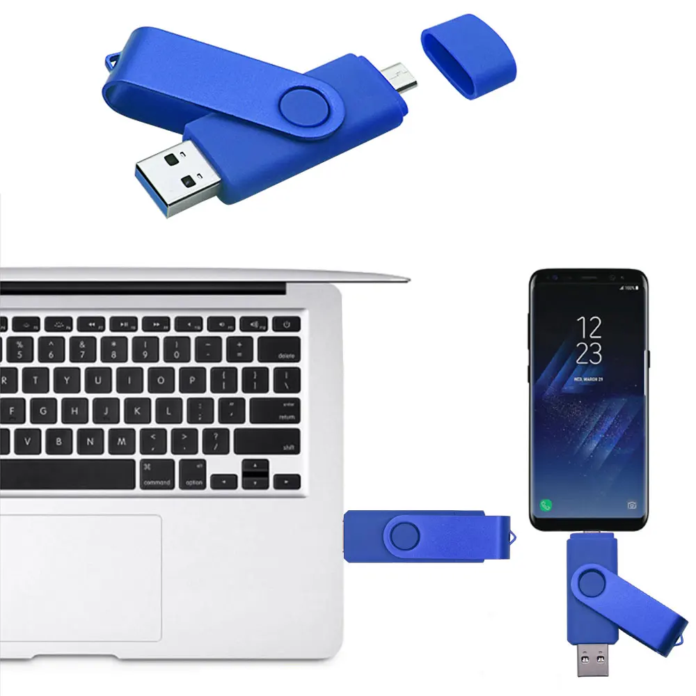 Металлический Usb флеш накопитель OTG с бесплатным логотипом флешка USB 3 0 8 ГБ 16 32 64