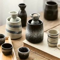 japanese ceramic sake wine set wine warmer hot pot household rice wine bottle white wine glass dispenser shot glasses set