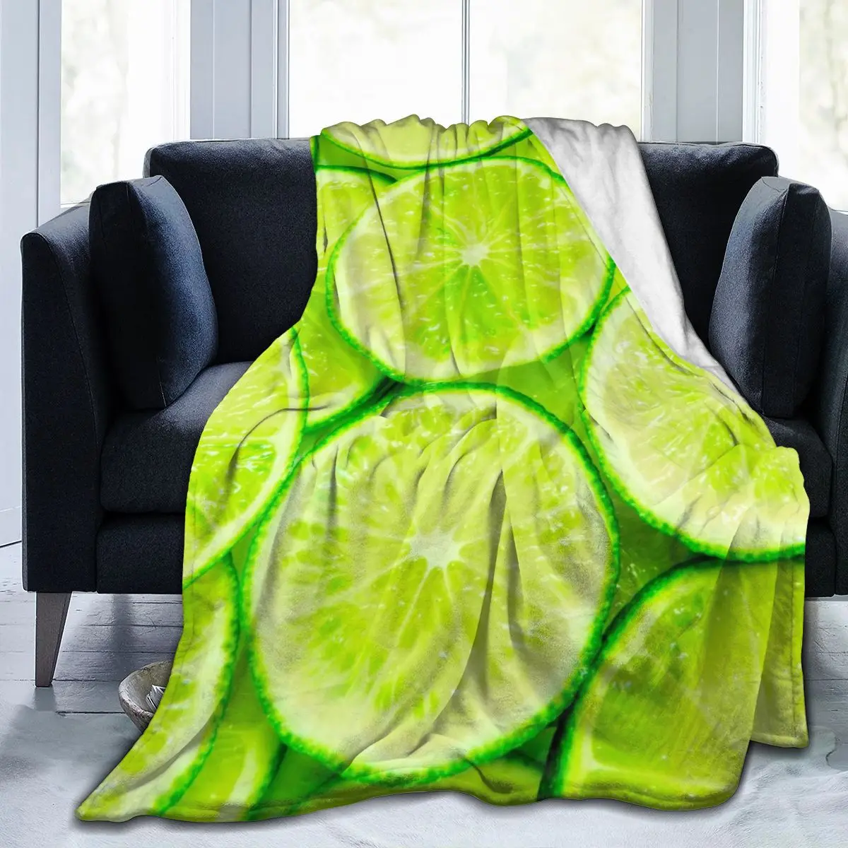 

Manta de franela con estampado 3D de frutas, ropa de cama suave, cubierta de cama, decoración textil para el hogar