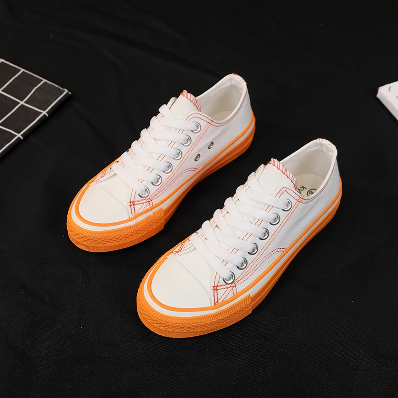 

Spring Autumn Fashion New Women Shoes Flats Casual Sneakers Women Vulcanize Shoes Lace-Up Canvas Women U12-39
