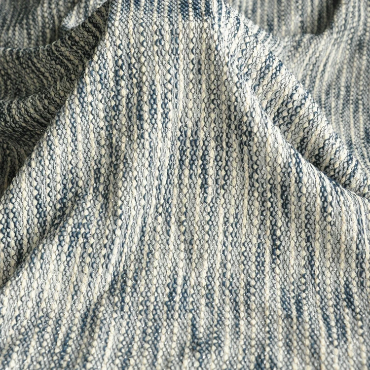 Бесплатная доставка полоса с сияющей линией сплетенная твидовая ткань 160 см