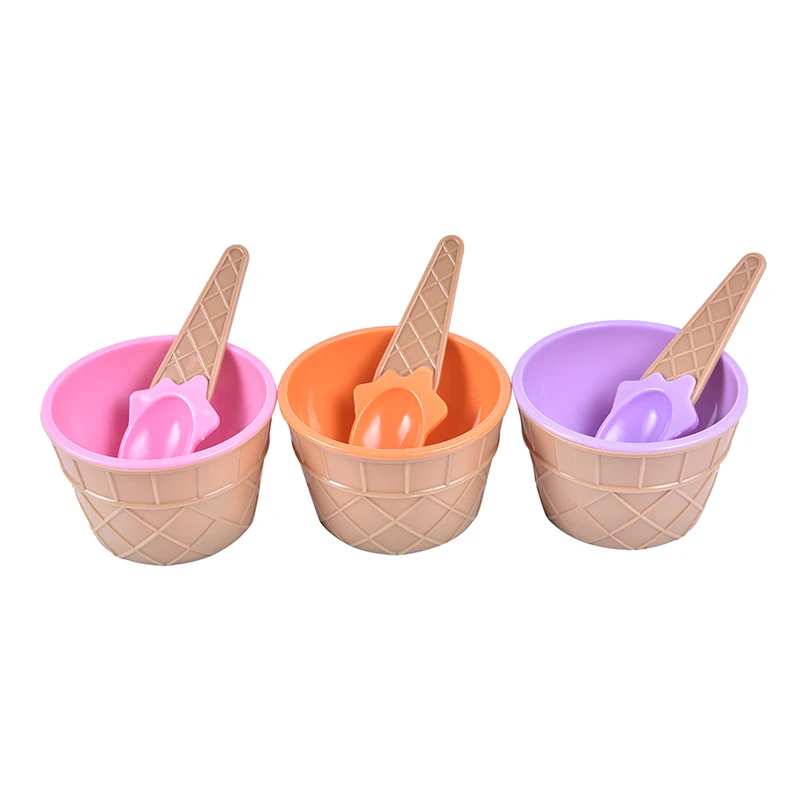 1 комплект чаша для мороженого Ложка Пластик контейнеры клей пены мяч хранения
