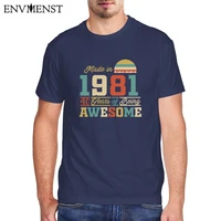 graphic mens t shirt made in 1981 40th birthday gift awesome 40th birthday unisex tee tops women oversized streetwear xxxxxl