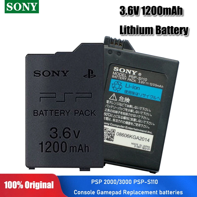 Sony 1200 мАч 3 6 В литий ионный перезаряжаемый аккумулятор Замена для PSP 2000/3000 S110