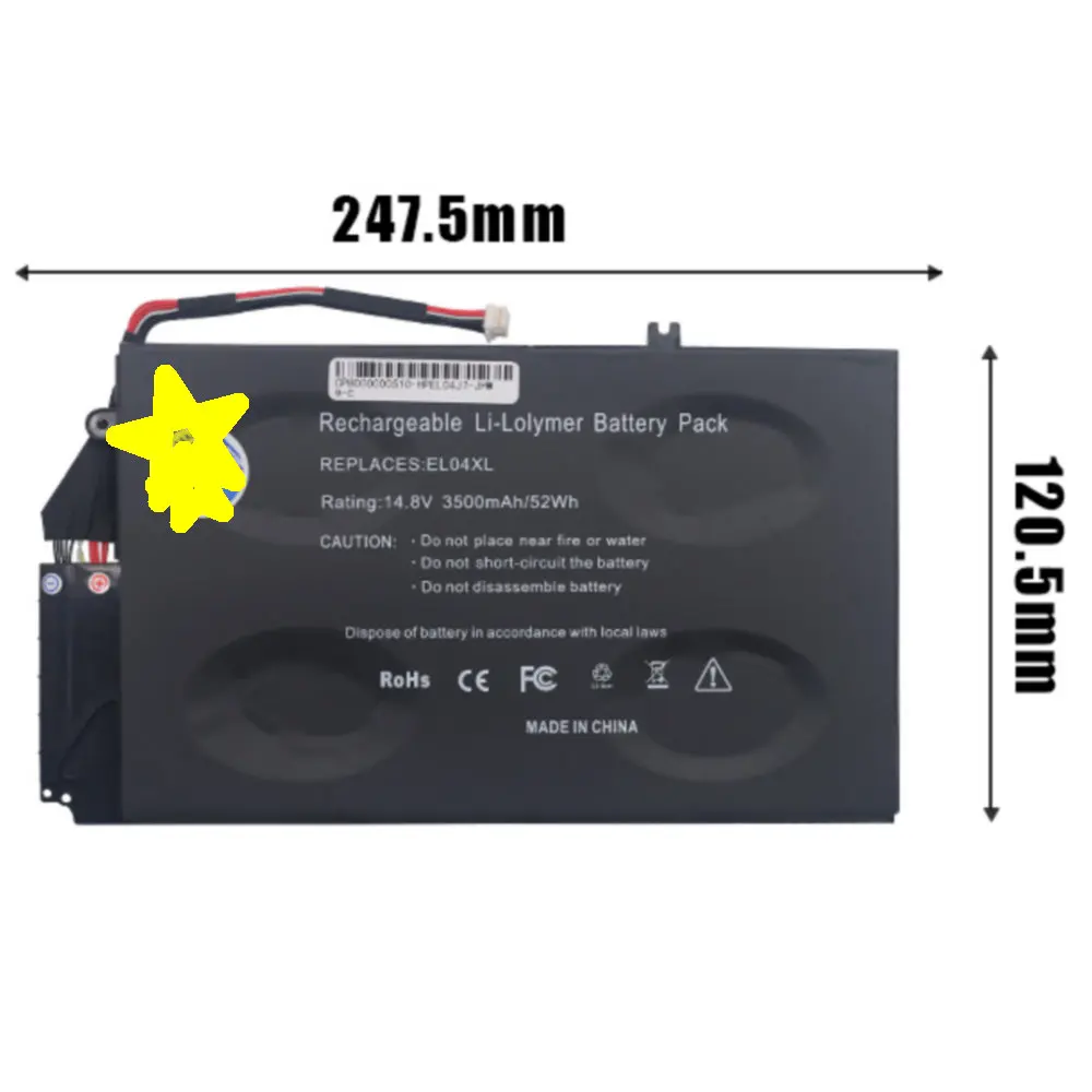 Аккумулятор для ноутбука HP EL04J7 3500 мА/ч оригинальный размер ENVY4 EL04XL с питанием от