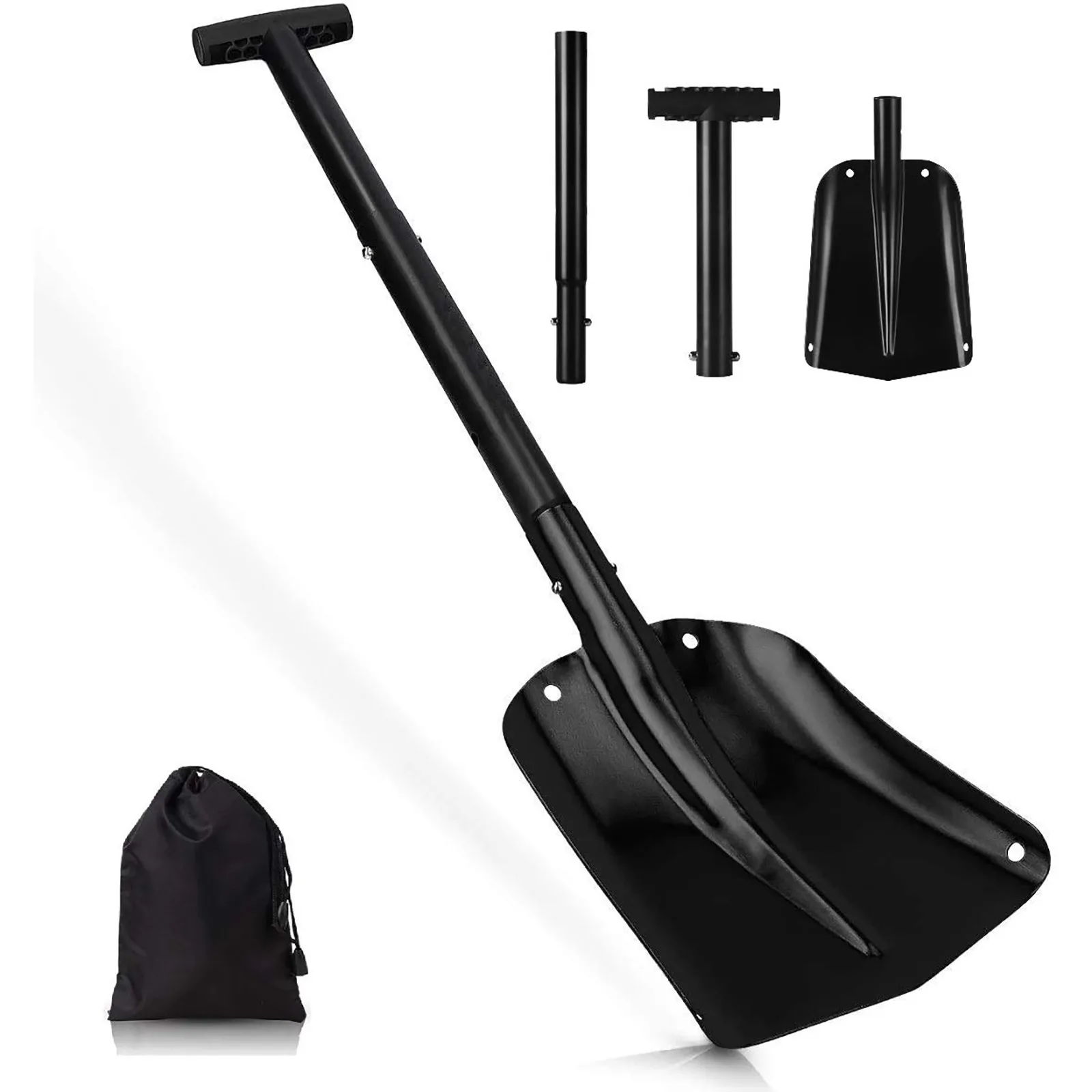 Регулируемая Складная лопата для снега 66-82 см портативная компактная