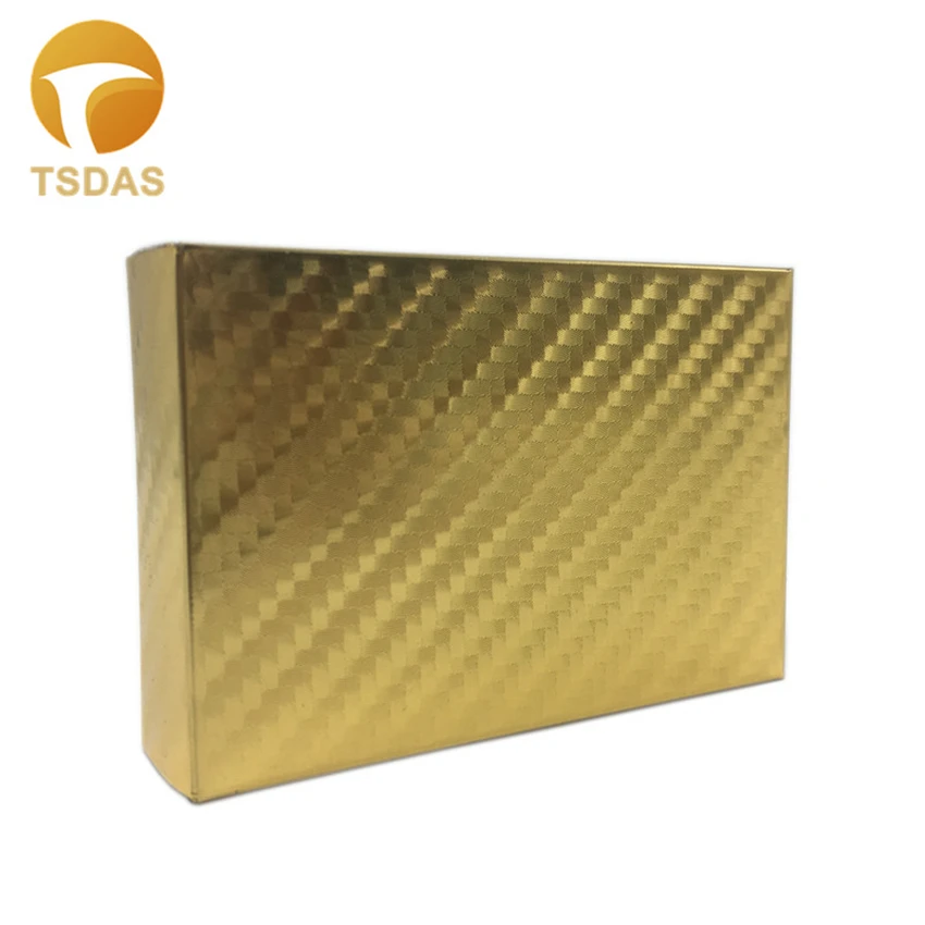 Роскошные Пользовательские Пластик игральные карты гравировкой мозаики Золотая