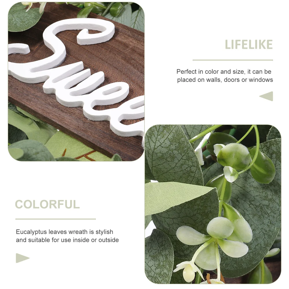 

1Pc Emulation Plant Garland Home Door Wreath Household Wall Hanging Decoration