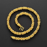 domineering frosted chain yellow gold filled hip hop style faucet necklace gift