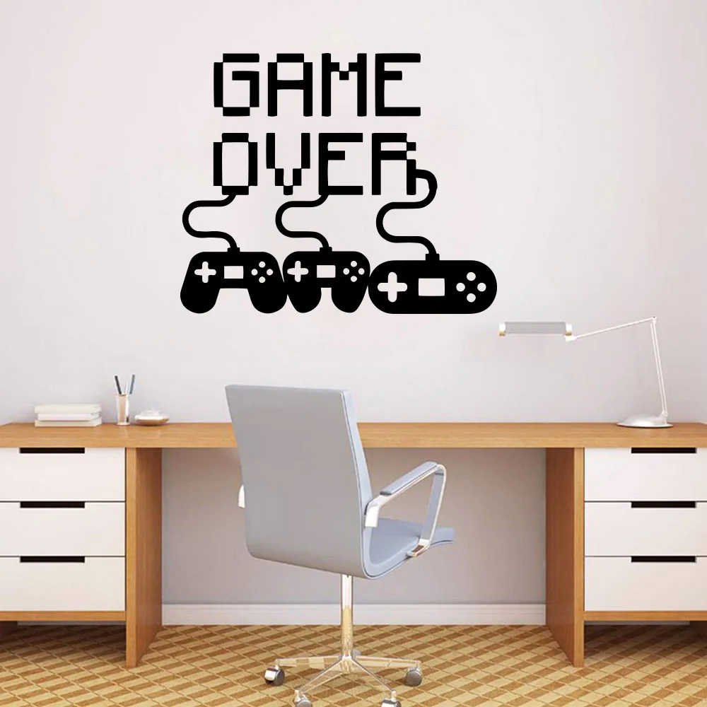 Новая геймерская виниловая наклейка на стену для игровой комнаты декор детской