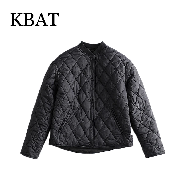 

Женская однотонная куртка с длинным рукавом KBAT, модная однобортная Свободная куртка на осень и зиму 2021