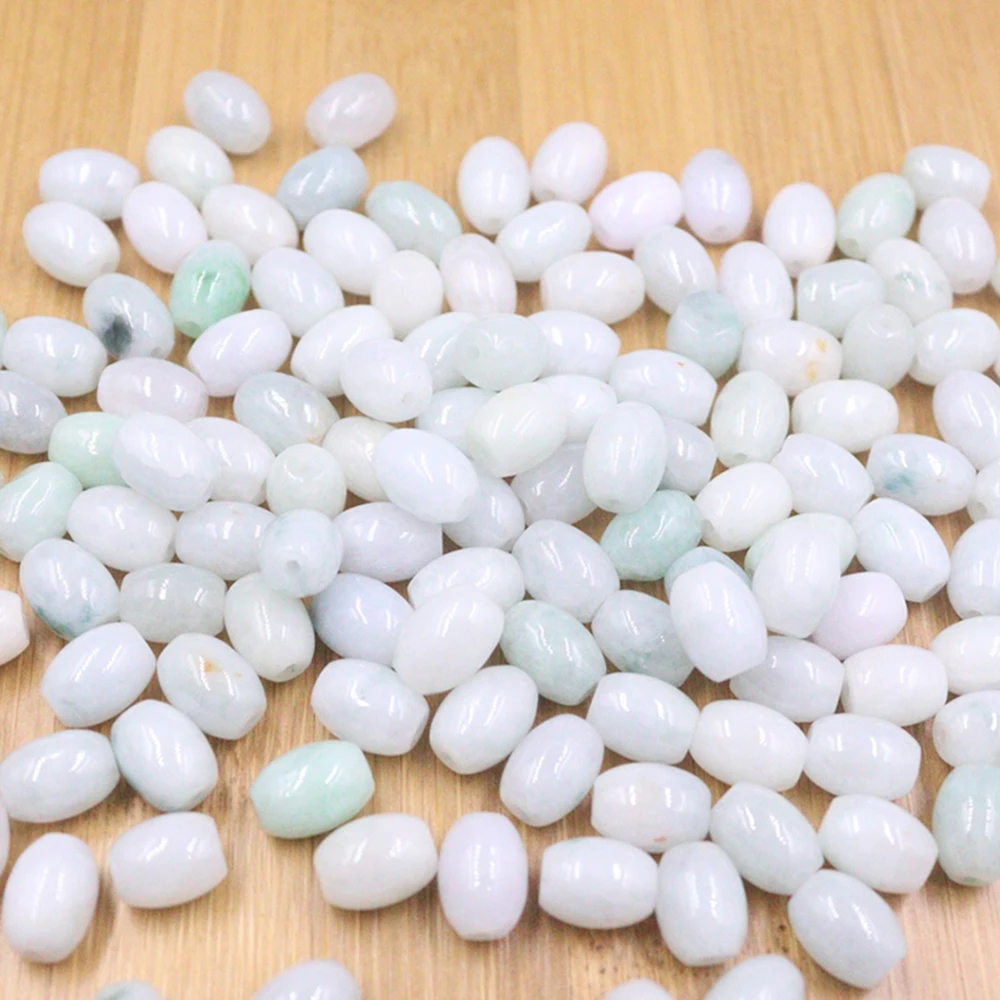 

100PCS Grade A Natural Jade/Jadeite Beads Lucky Oval Shaped Bead Wholesale 10x8mm