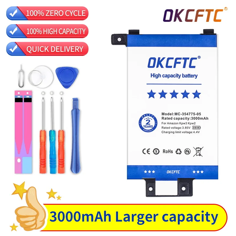 

OKCFTC 3000mAh Battery 58-000049 MC-354775-05 For Amazon Kindle PaperWhite 2/3 KPW3 KPW2 Tab Tablet Ebook Accumulator