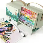 Спиртовые маркеры Arrtx ALP 80 цветов с двумя наконечниками, цветная ручка для портретной иллюстрации, подходит для начинающих и художников