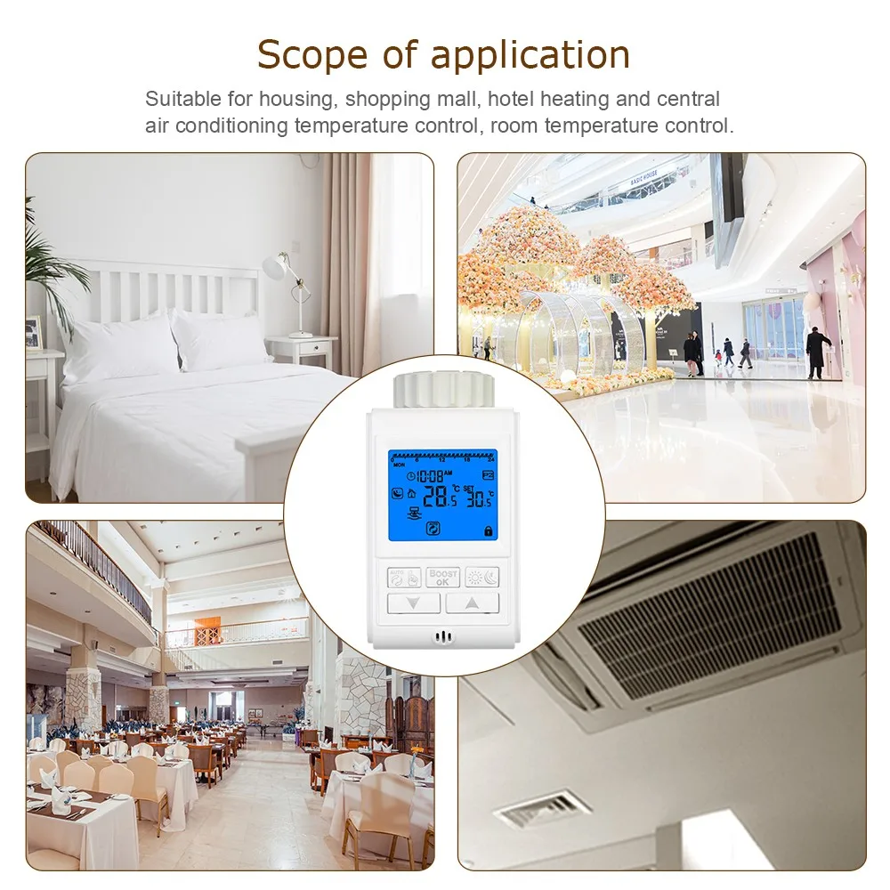 Программируемый таймер TRV термостат обогреватель радиатор комнатный контроль