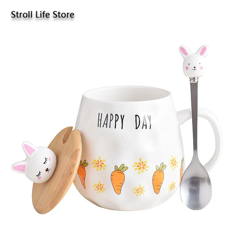 Креативная кружка для кофе с кроликом из мультфильма керамическая чашка воды