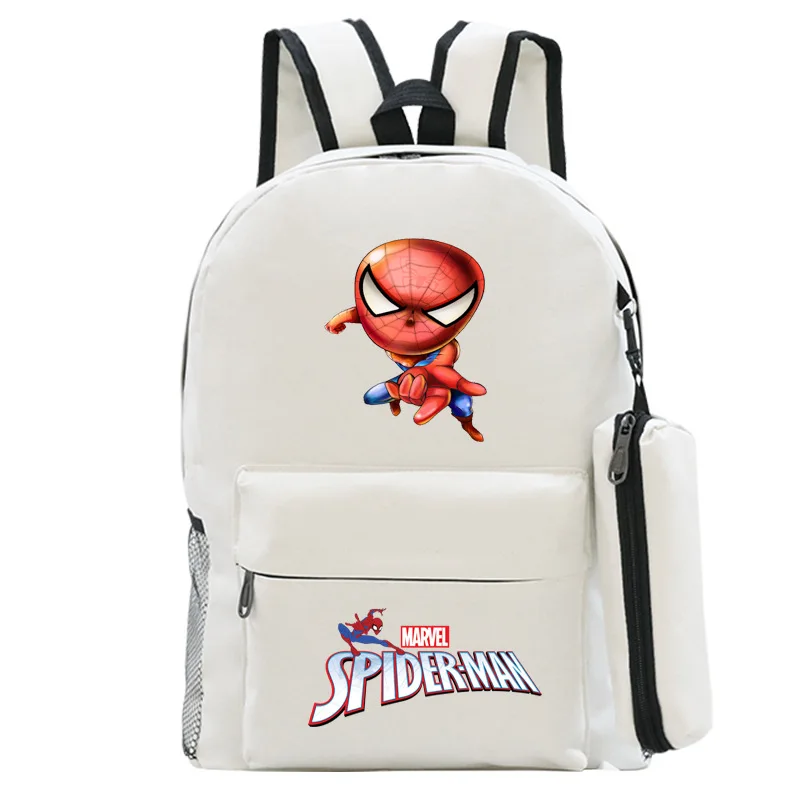 Disney Spider-Man Print Child School Backpack Cute Cartoon Pattern Outdoor Leisure Backpack Boy Student School Bag+Pencil Case