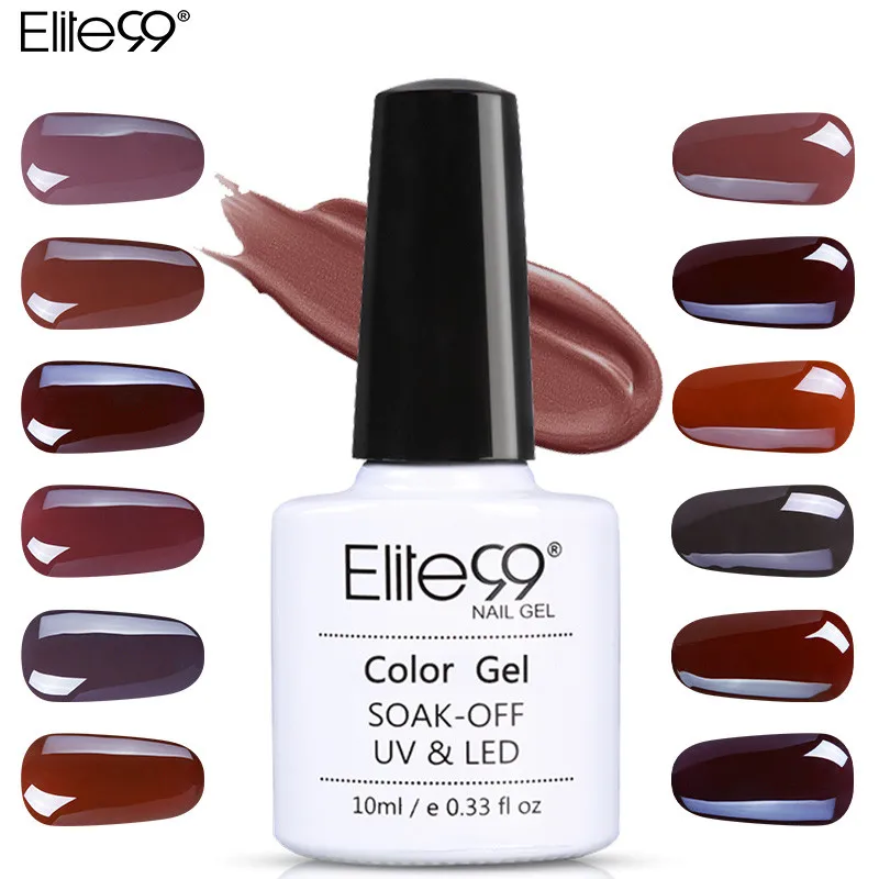 Elite99 кофейный коричневый цвет серия УФ лак для ногтей маникюр великолепный