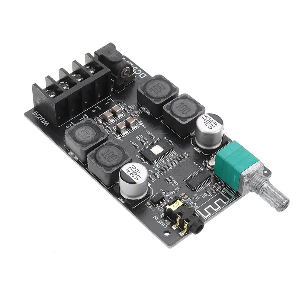 LEORY 2x50 Вт TPA3116 HIFI высокомощный цифровой усилитель стерео плата AUX bluetooth 5 0 AMP Amplificador