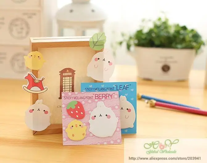 1 шт./лот MOLANG POINT Новинка Kawaii Potato Rabbit дизайн блокнот для записей сообщение Примечание подарок офисные школьные принадлежности
