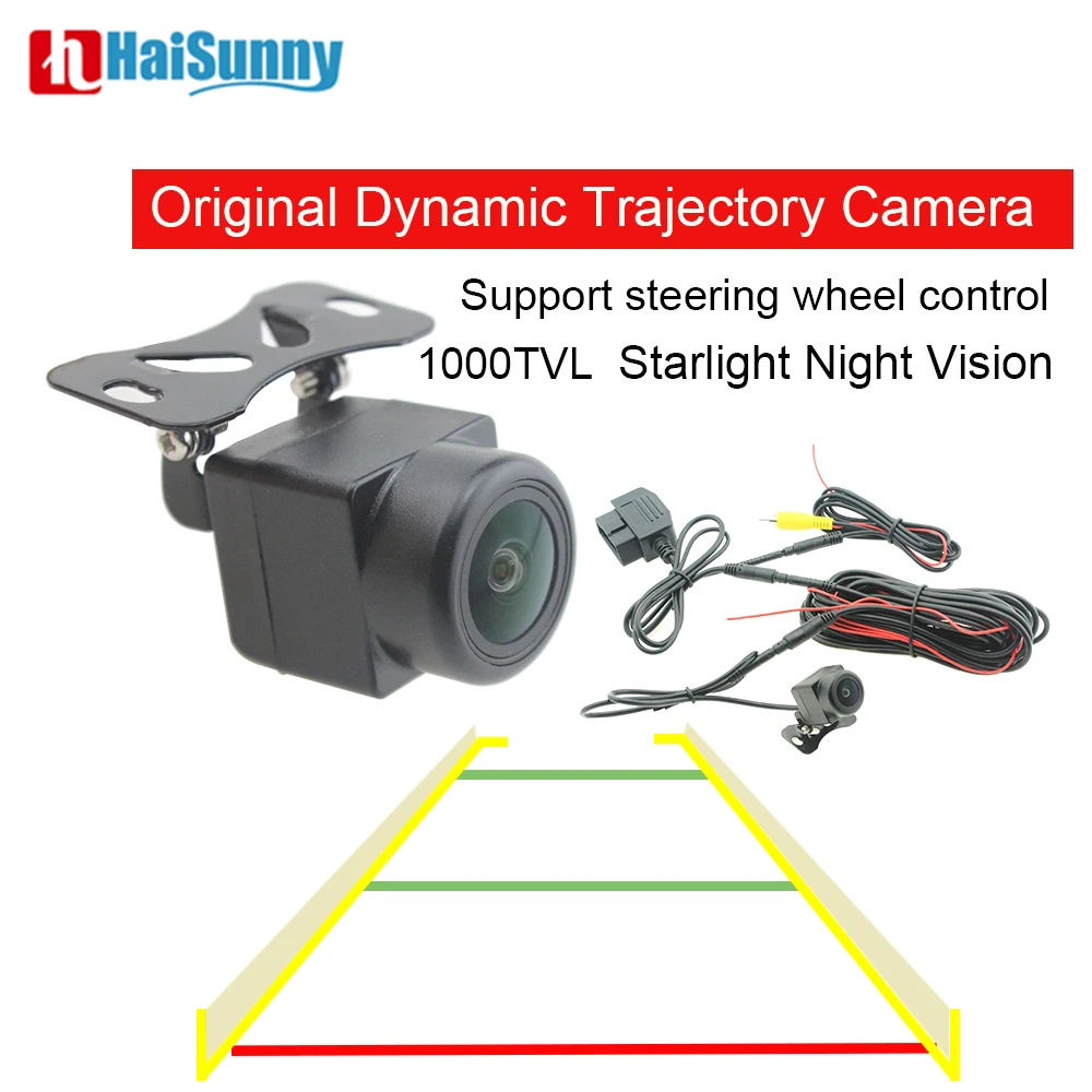 

Car Rear View Reverse Parking Camera Dynamic Trajectory Full HD Original For Steering wheel Smart Camera Night Vision Waterproof