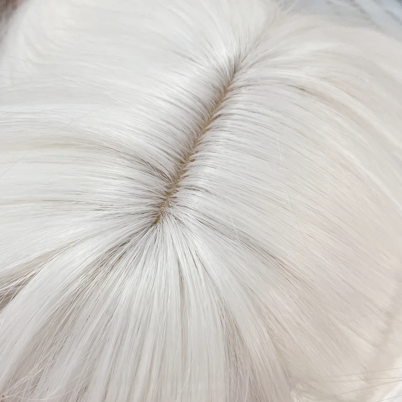 Белая кавайная парик-лолита Харадзуку прямая длинная челка верхняя часть головы взрослые шикарные девушки женщины косплей повседневной носки.