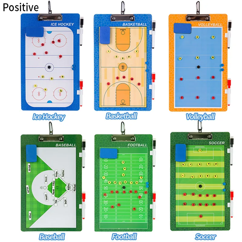 

New Arrival Baseball Ice Hockey Football Basketball Volleyball Soccer PVC Tactical Board Coach Board With Pen Chess Board Eraser