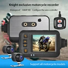 Мотоциклетная камера DVR 1080P, мотоциклетный видеорегистратор, 2-Дюймовая Передняя и задняя водонепроницаемая камера, видеорегистратор, черный видеорегистратор с ночным видением
