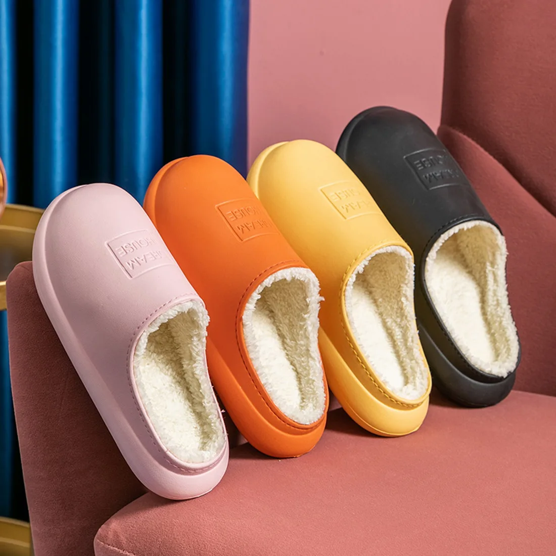 

New Fashion Non-slip Winter Warm Dual-use Slippers Waterproof Slippers Family Slippers Pet Shop Work Shoes Women Wholesale 2022