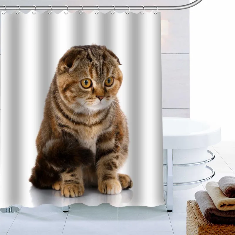 Современная шотландская Складная занавеска для душа декоративная