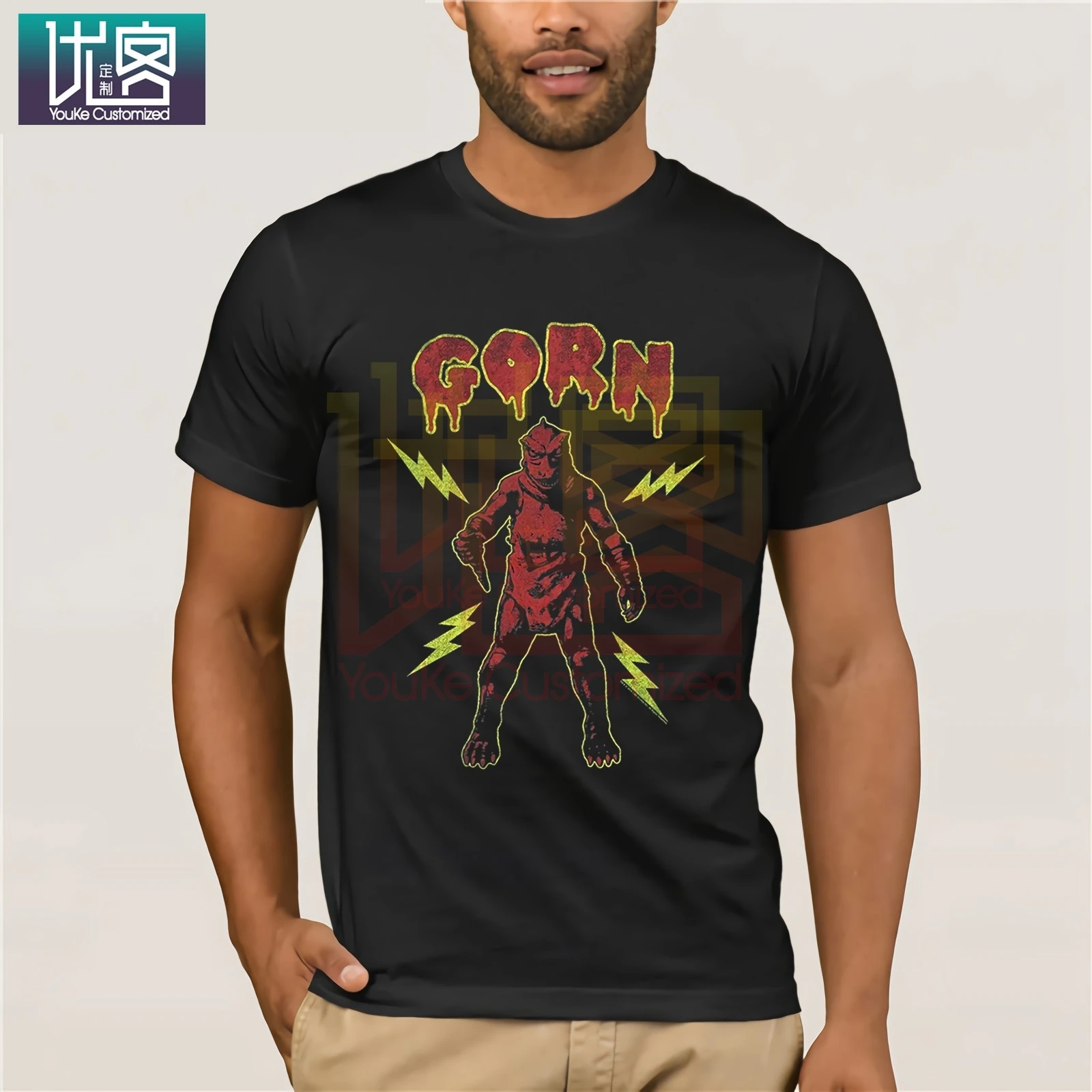 Star Trek Gorn футболка с изображением инопланетянина молнии смешные футболки