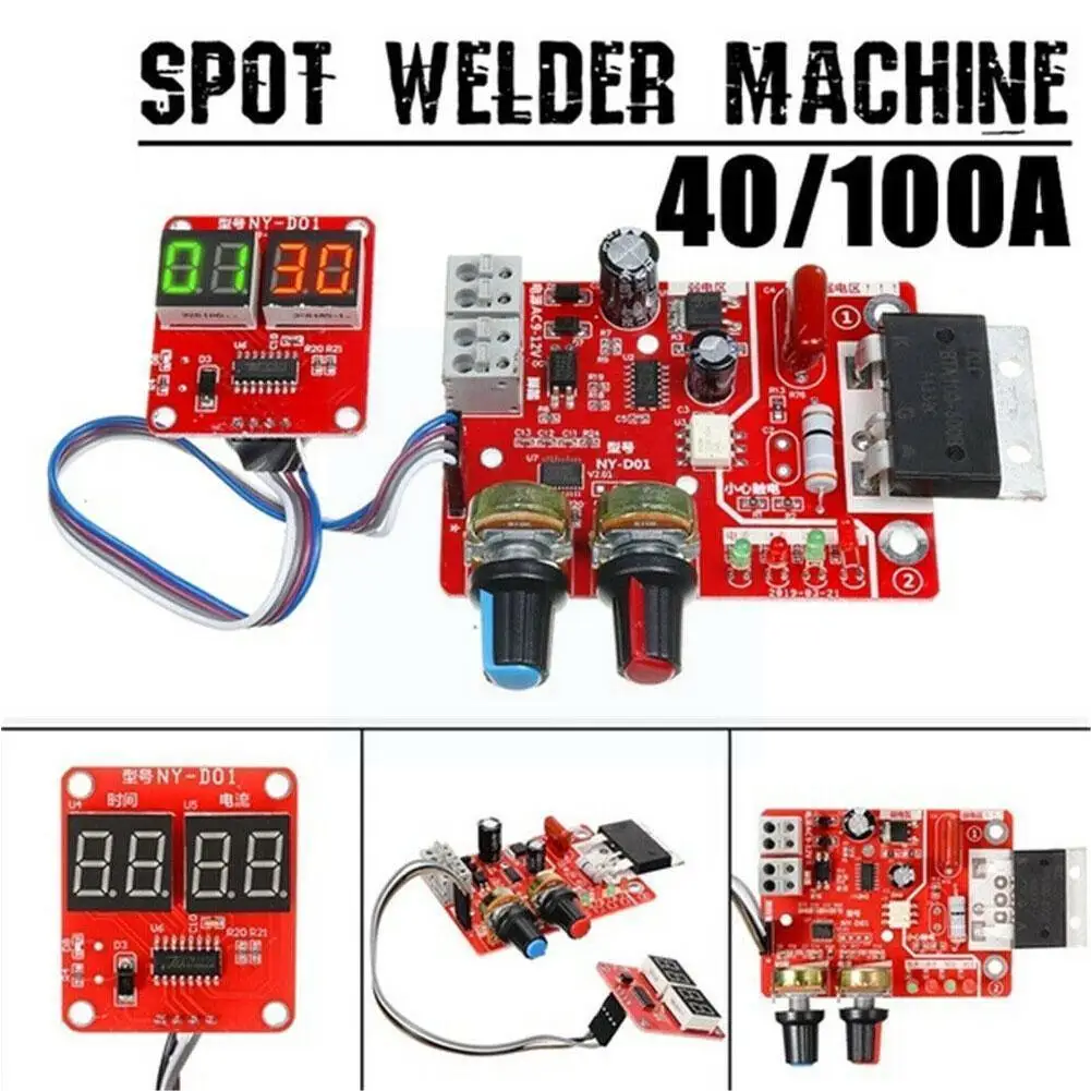 

Ny-d01 Spot Welder Control Board, Adjusting And Current Display Switch Microcomputer Red Single Rocker Chip Digital J0y9