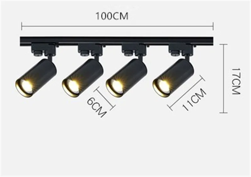 Современный светодиодный Светильник направленного света с направляющими