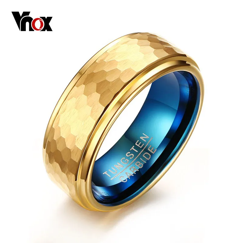 Vnox Новинка 2017 года Вольфрам обручальное кольцо из карбида Для мужчин ювелирные