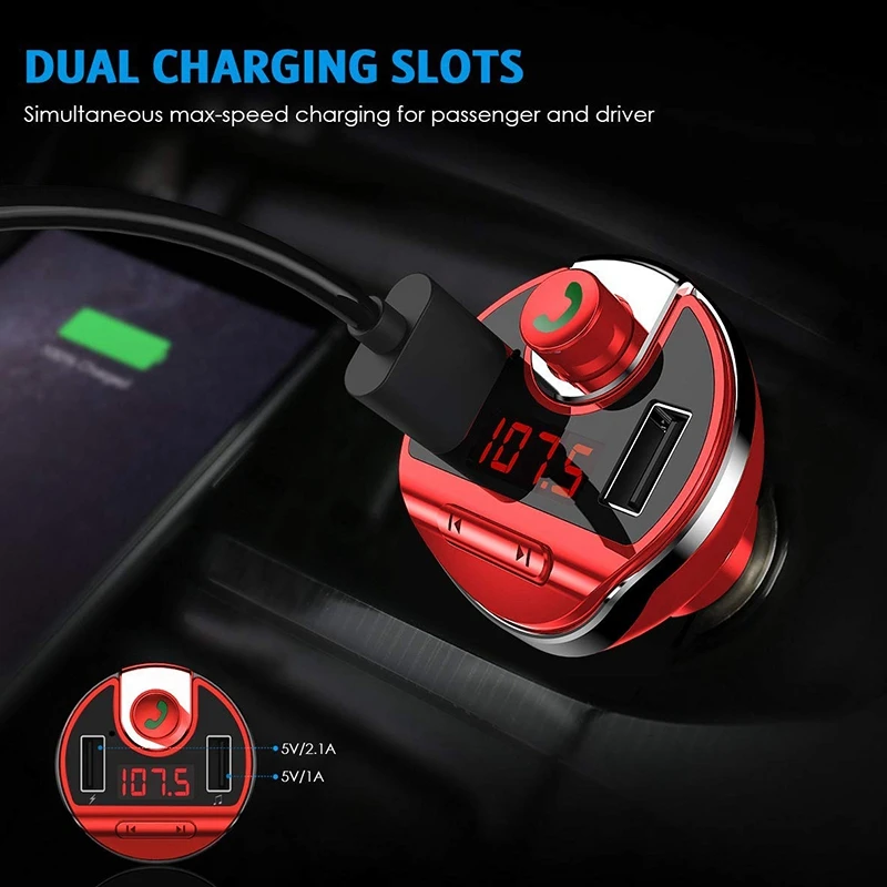 Bluetooth FM передатчик для автомобиля беспроводной fm-радио адаптер автомобильный