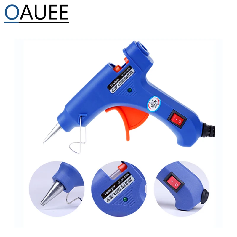 

Hot Melt Glue Gun Industrial Mini Guns Thermo Electric Heat Temperature Tool with 7mm x 200mm Glue Stick