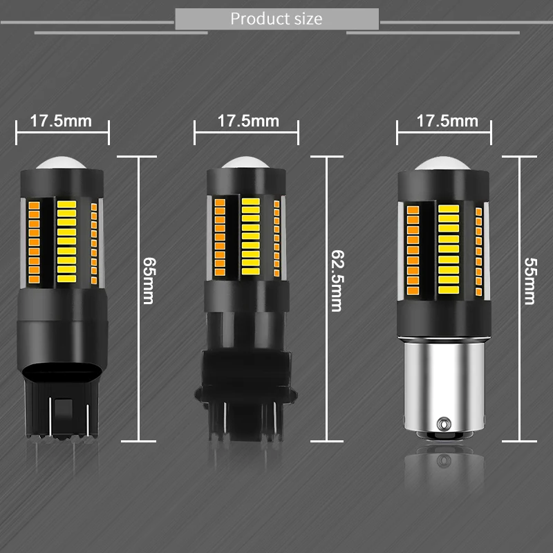 2 шт. T20 1157 BAY15D P21/5 Вт T25 7443 светодиодный двойной цвет 4014 66 SMD лампы Белый Янтарный