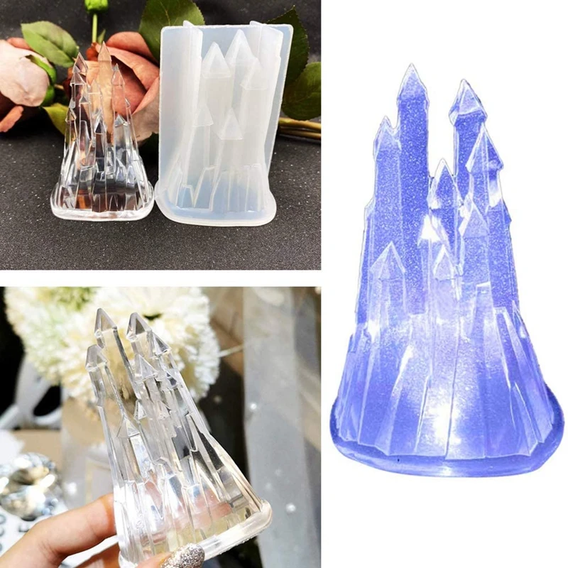 3D замок формы 2 шт. в упаковке замка мечты силиконовые эпоксидной смолы литейная