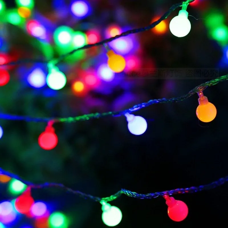 

Flowers LED String Lights Transparent Leds Light for Indoor Bedroom Ornament Battery Cute Wedding Trendy Small Round Ball Luces