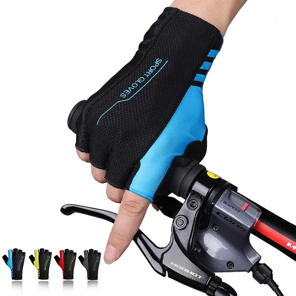 

Велосипедные перчатки с нескользящей подошвой с защитой от пота Для мужчин и Для женщин Для Мужчин велосипедные полуперчатки дышащий устой...