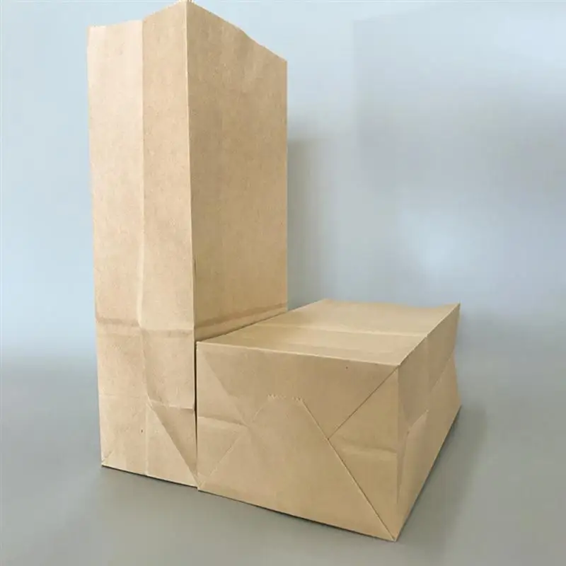 100 шт коричневые крафт-бумажные пакеты для упаковки пищевых продуктов открытый