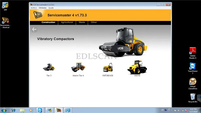 EDLSCAN сервис 4 CF19 ноутбук для JCB электронный сервисный Инструмент JCB сельскохозяйственная строительная машина диагностический сканер