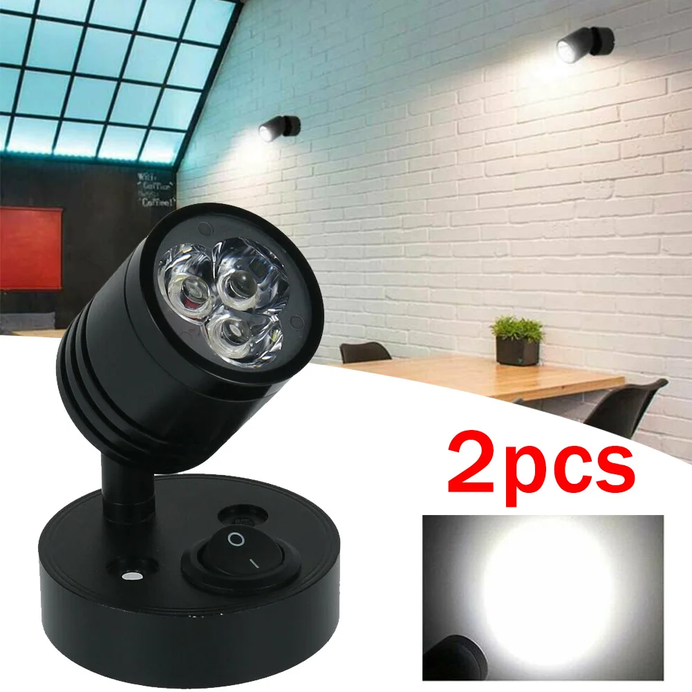 

Aluminum LED Reading Light Black Boat Camper Caravan Switch 12V Ultra Thin Van