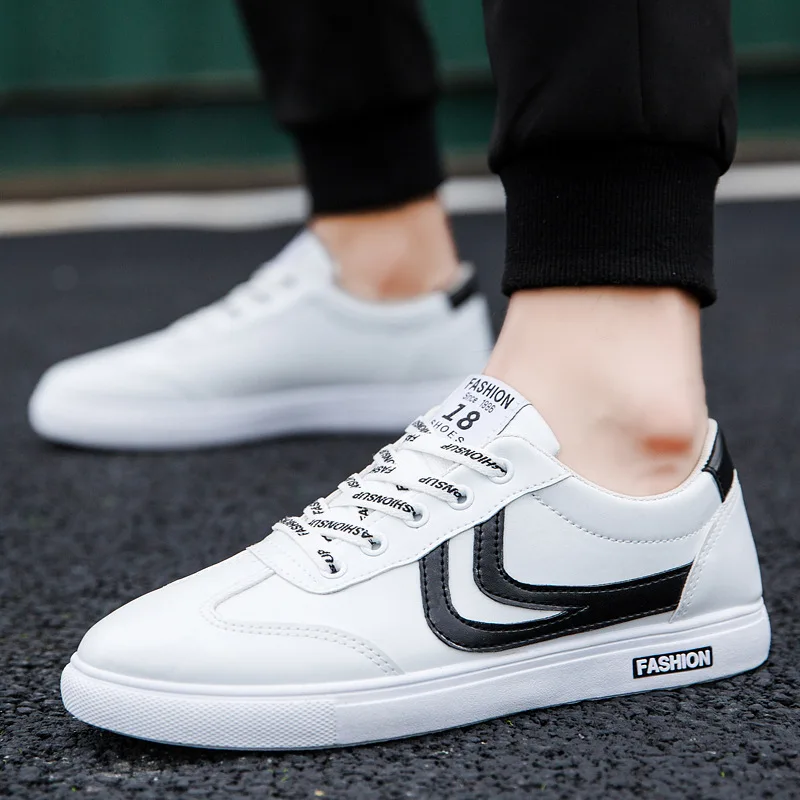 

2021 spring and autumn men's shoes, sneakers, breathable casual shoes, youth Korean style trendy shoes, all-match white shoes