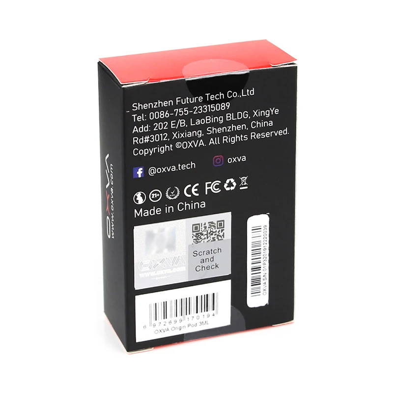 

Original OXVA Origin Pod Cartridge 3ml Capacity Empty Pod for OXVA Origin E-cig Vape Kit
