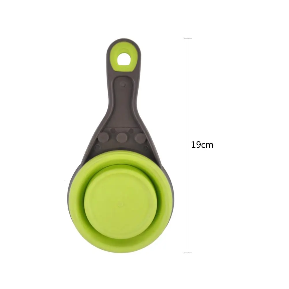 Переносная чаша для домашних животных складная силиконовая миска ложка хранения