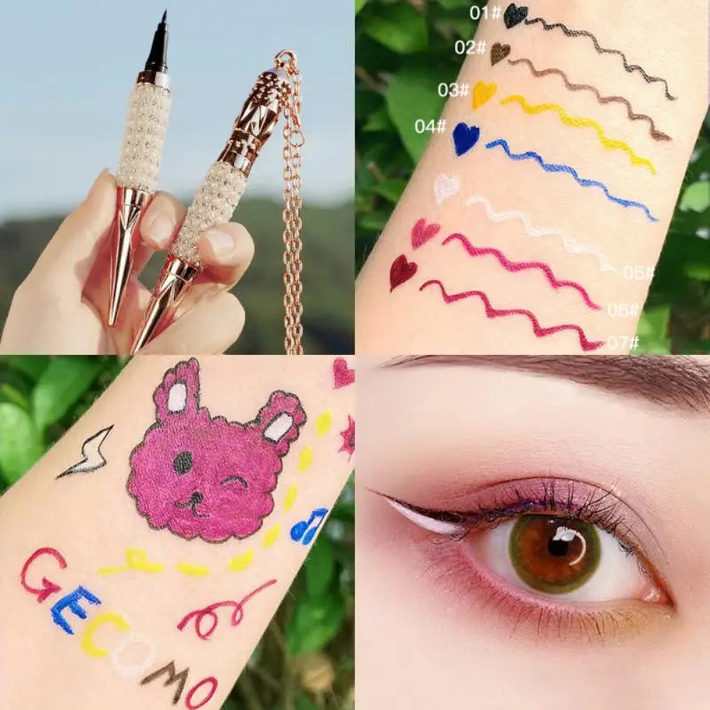 Водостойкая жидкая подводка для глаз с защитой от пота 7 цветов| |