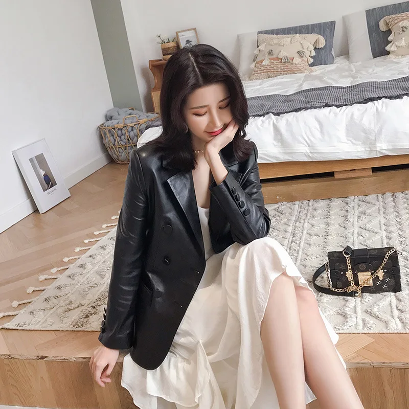 Женская куртка из натуральной кожи весенняя одежда 2021 овчины пальто в Корейском